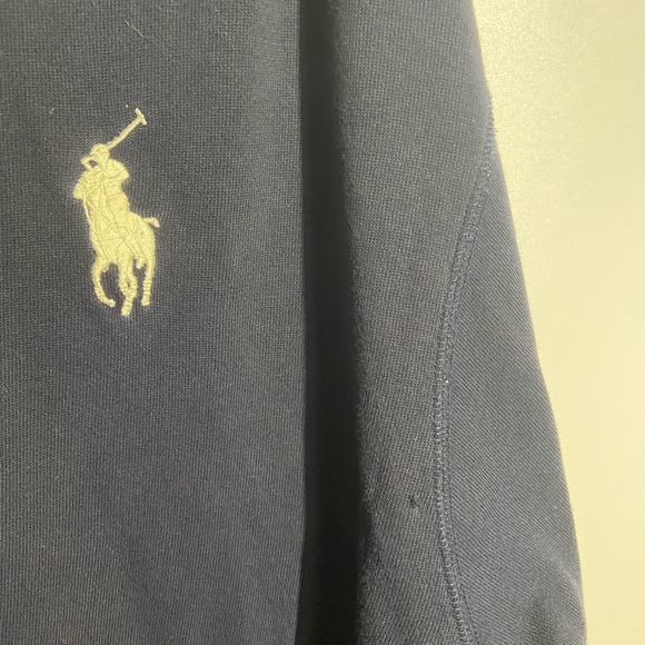 Ralph Lauren Big Pony Men's Zip-Up Sweater in Dark Blue - Picture 5 of 6
